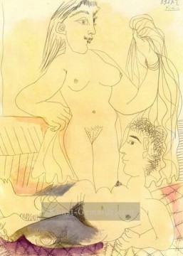  kubismus - Nude debout et Nude couch 1967 kubismus Pablo Picasso
